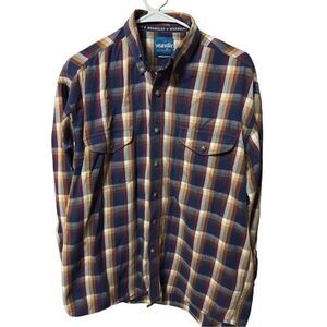 Vintage 90's Wrangler Western Cowboy Striped Button Up Shirt Size Large